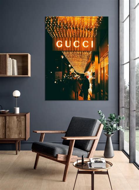 gucci canvas wall decor|Gucci wallcovering.